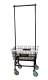 Small Wire Laundry Cart w/ Double Hanger Bar