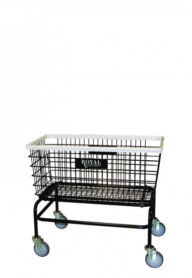 Large Wire Laundry Cart - No Hanger Bar - Click Image to Close