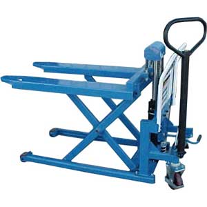 Manual Skid Lift Wide Forks - Click Image to Close