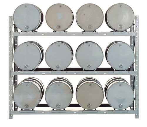 12 Drum Pallet Rack Storage - Click Image to Close