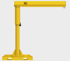 Portable Jib Crane 1/4 Ton 12'H x 8' Span - Click Image to Close
