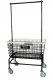 Large Wire Laundry Cart - Double Hanger Bar